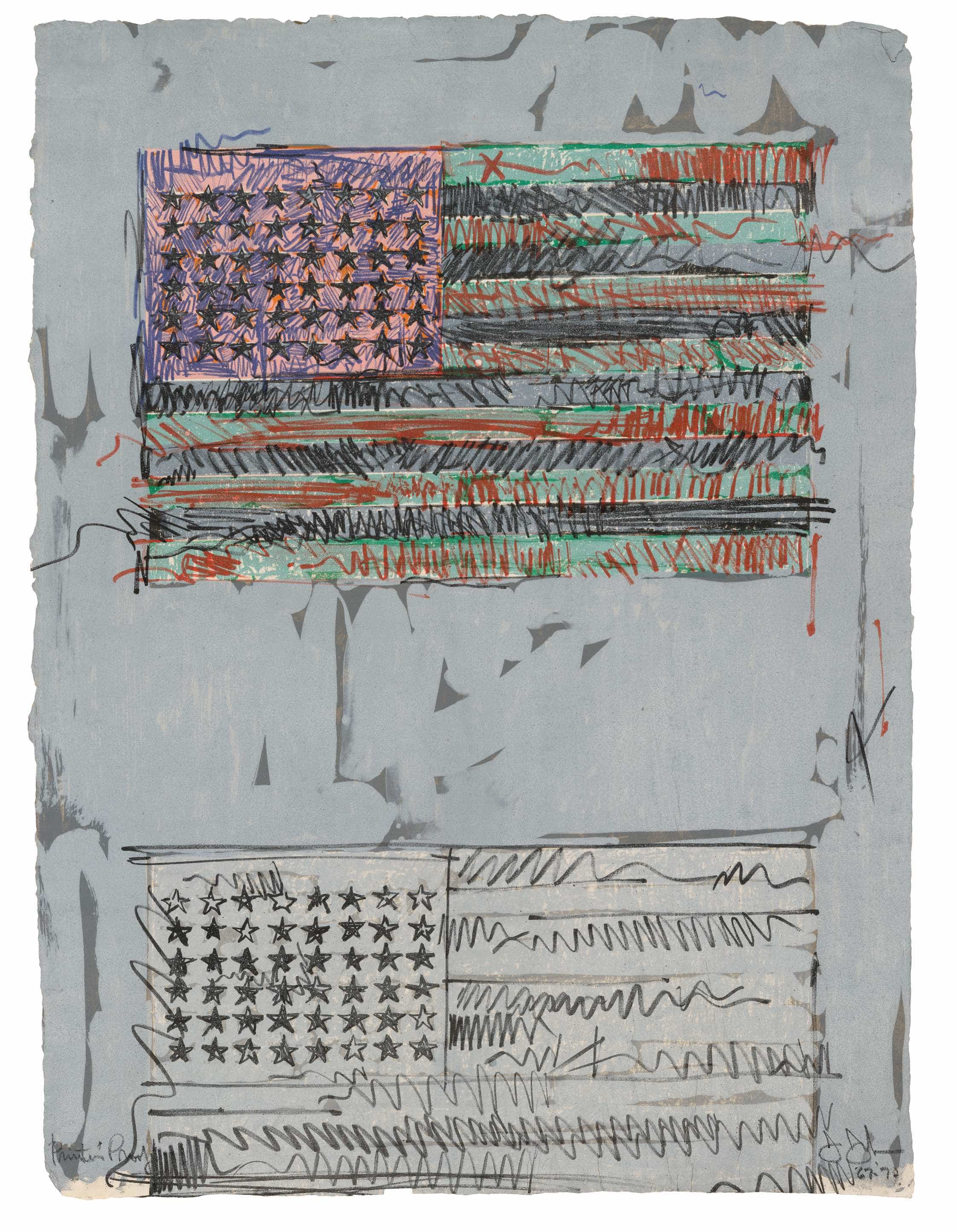 Jasper Johns, Flags II, 1967-70