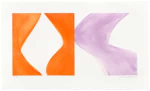 Marina Adams, NY Series (Etchings) Nasturtium Orange and Manganese Violet, 2024