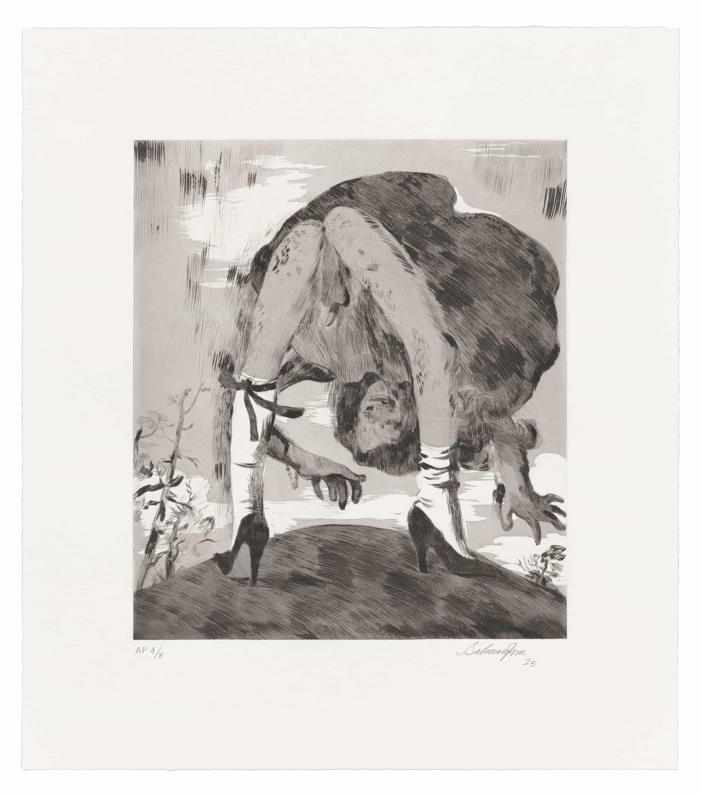 Salman Toor, Hilltop Gurl, 2025